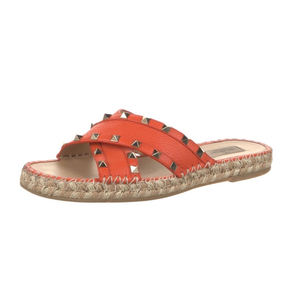Valentino Rockstud Accents Leather Sandals